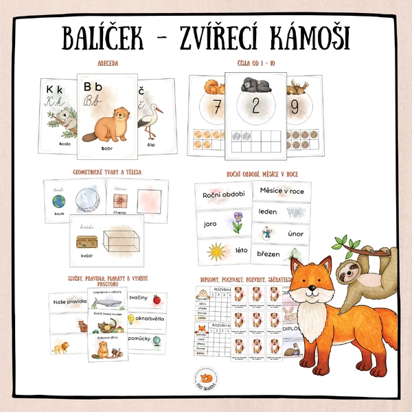 Balíček výzdoby do třídy - Zvířecí kámoši