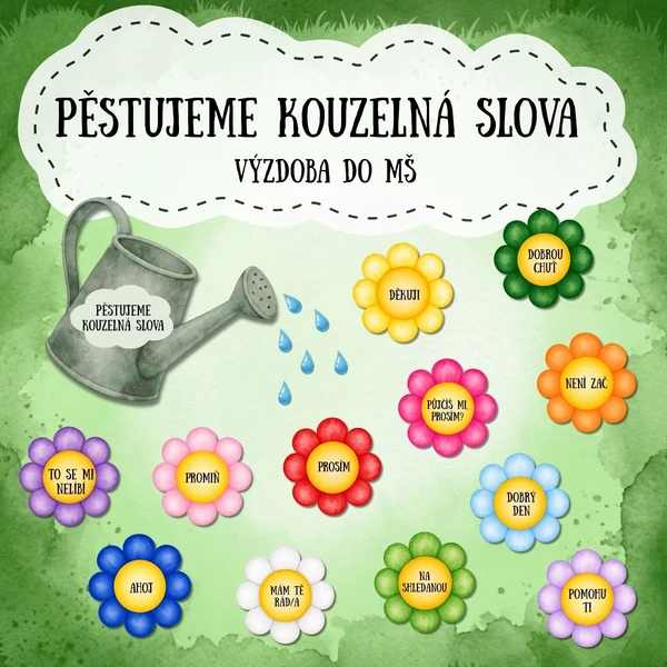 Pěstujeme kouzelná slova - výzdoba do MŠ