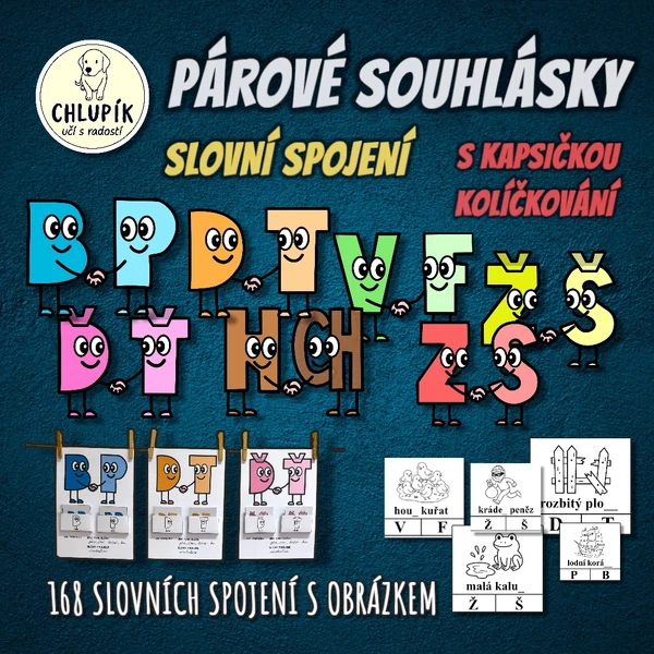 PÁROVÉ SOUHLÁSKY do kapsičky - slovní spojení