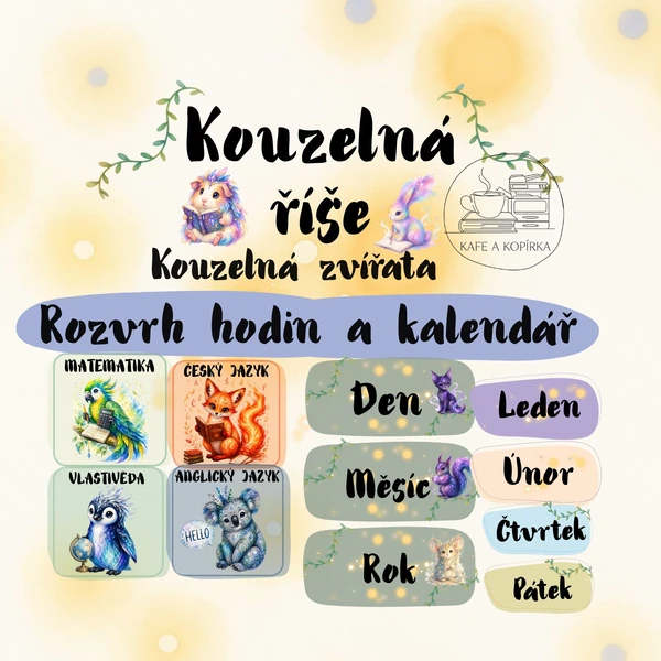 Rozvrh hodin a kalendář - Kouzelná říše