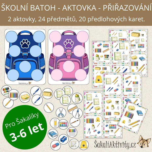 Školní batoh, AKTOVKA - přiřazovací aktivita