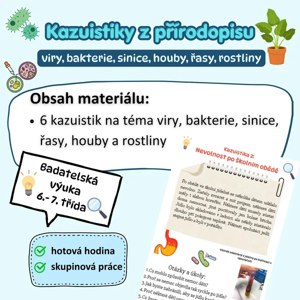 Badatelská výuka – kazuistiky z přírodopisu