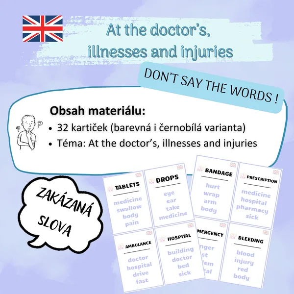 Don't say the words - At the doctor's, illnesses, injuries