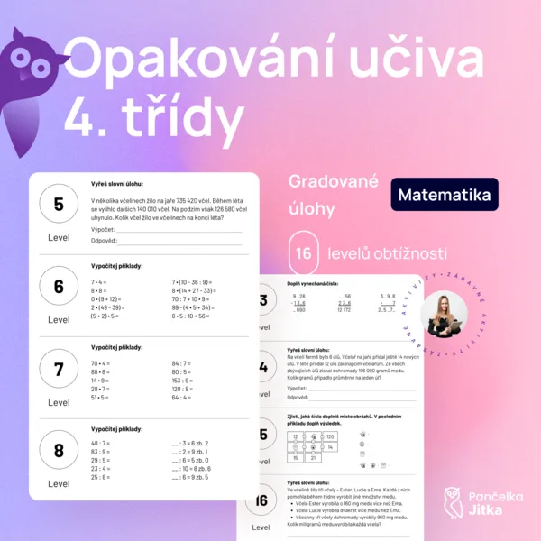 Gradované úlohy - opakování učiva ze 4. třídy - M