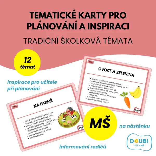 Tematické karty pro plánování a inspiraci: Tradiční školková témata