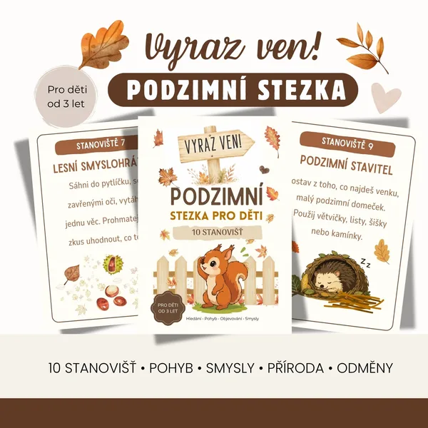 Vyraz ven! – Podzimní stezka pro děti  10 hravých stanovišť
