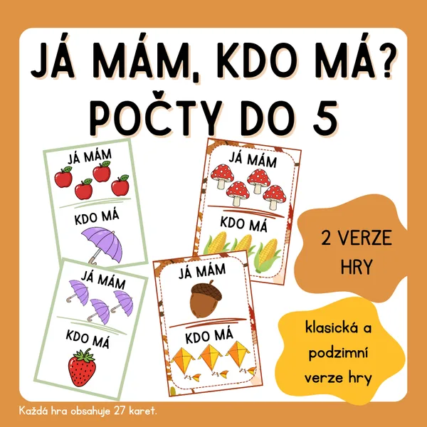 Já mám, kdo má? - urči počet do 5