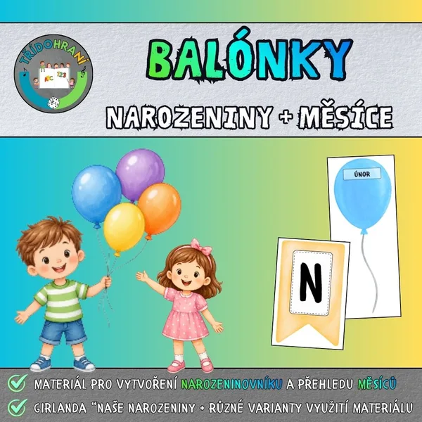 BALÓNKY - NAROZENINY A MĚSÍCE
