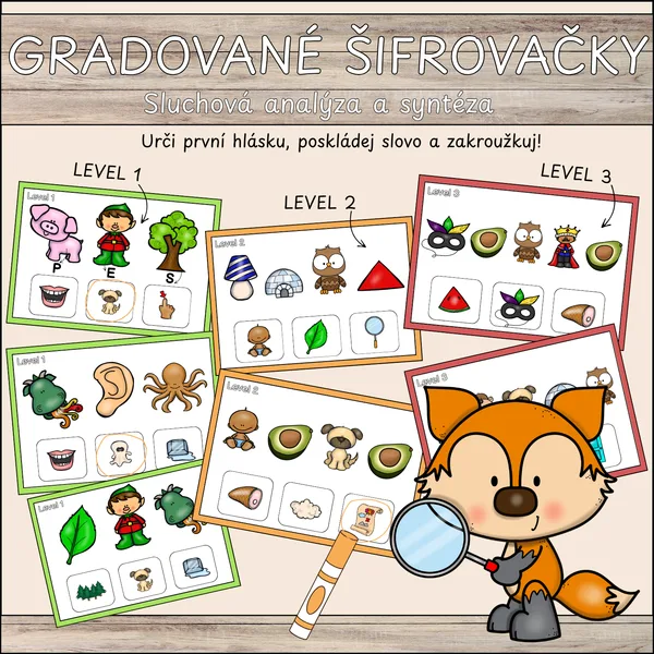 Gradované šifrovačky - sluchová analýza a syntéza
