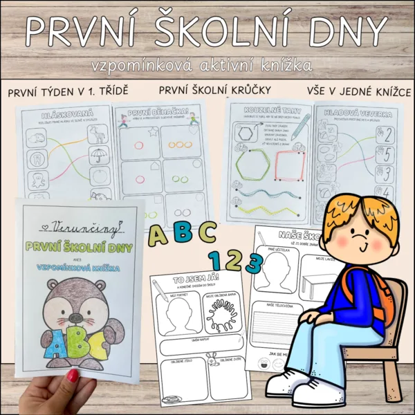 První školní dny - vzpomínková aktivní knížka