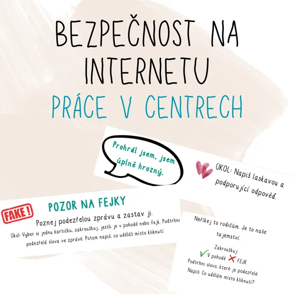 Bezpečnost na internetu - práce v centrech