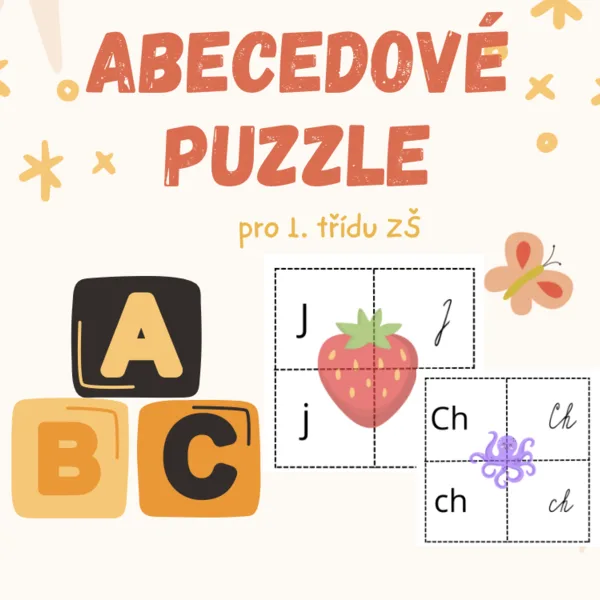 Abecedové puzzle pro 1. třídu ZŠ