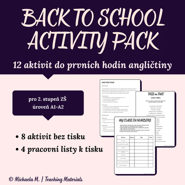 Back to school - Activity pack