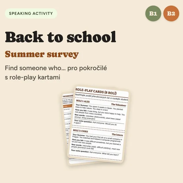 Back to school - Summer survey (B1, B2)