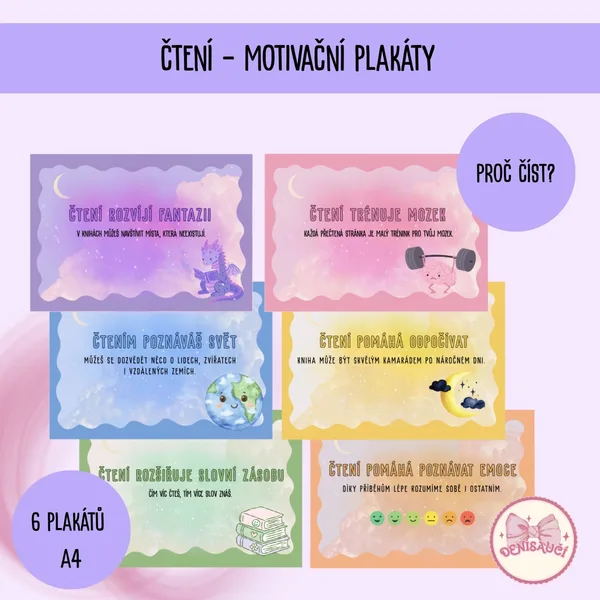 Čtení - motivační plakáty