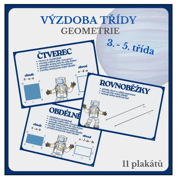 Geometrie - vesmír (výzdoba)