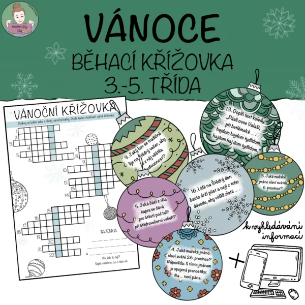 Vánoce - pohybová křížovka