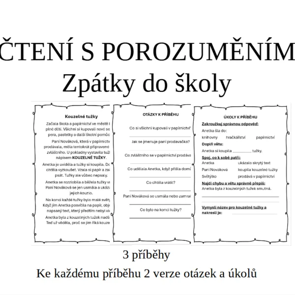 Zpět do školy - čtení s porozuměním