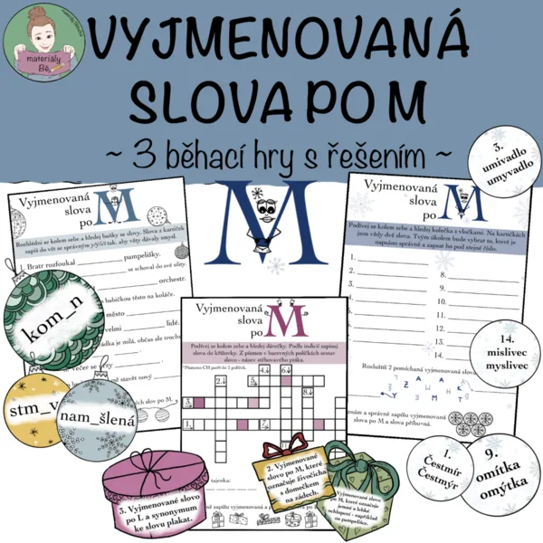Vyjmenovaná slova po M - tři běhací hry
