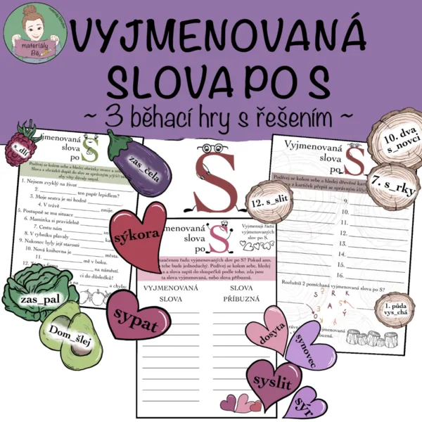 Vyjmenovaná slova po S - tři běhací hry