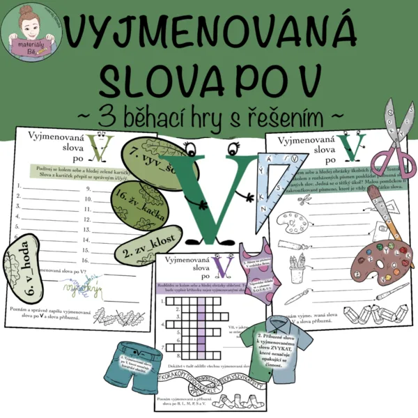 Vyjmenovaná slova po V - tři běhací hry