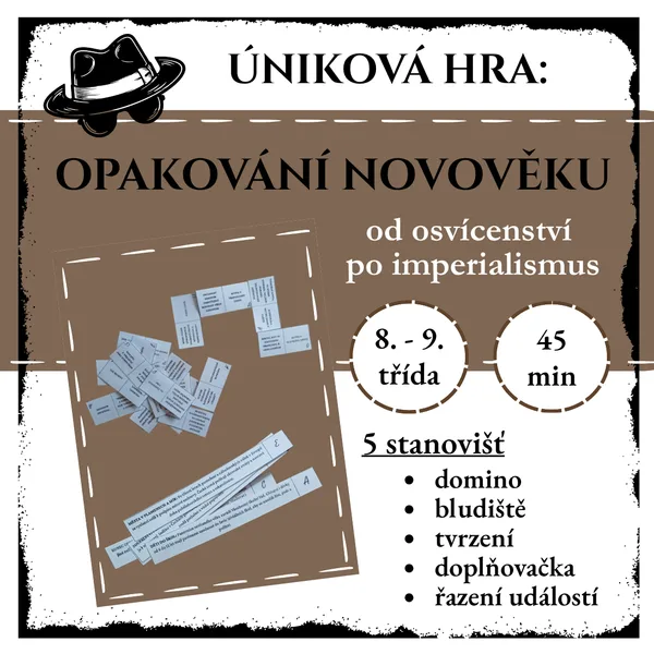 Úniková hra: ÚPRK Z NOVOVĚKU - OPAKOVÁNÍ 8. třídy