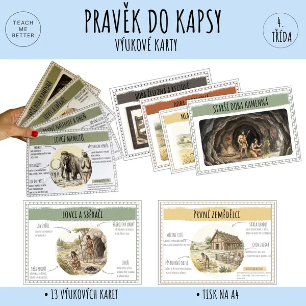 Pravěk - výukové karty