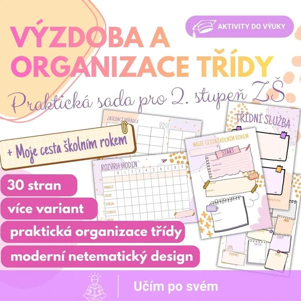 Výzdoba a organizace třídy - rozvrh, narozeninovník, třídní služby, pravidla, 2.stupeň