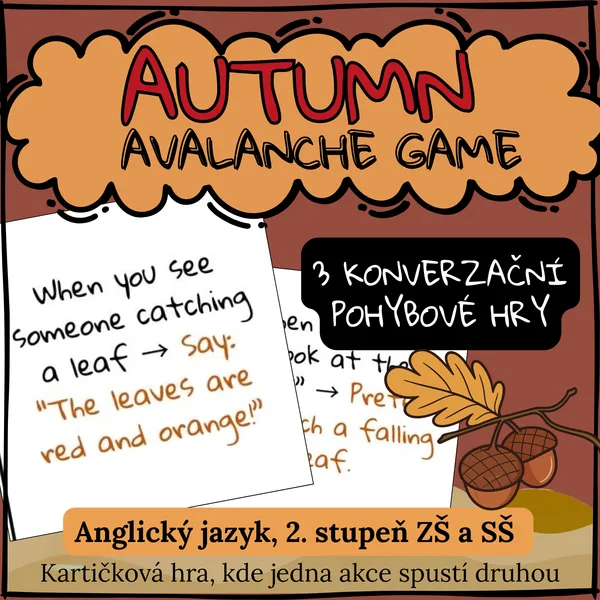 Autumn AVALANCHE GAME - Speaking & Movement Game | Pohybová hra