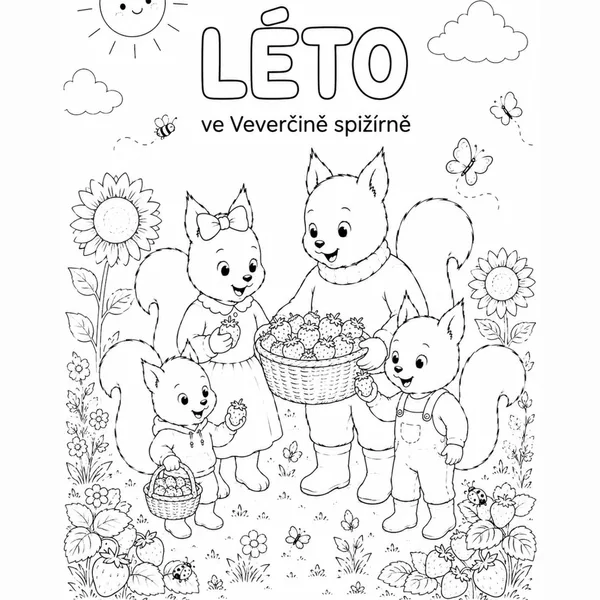 Veverčí omalovánky - LÉTO