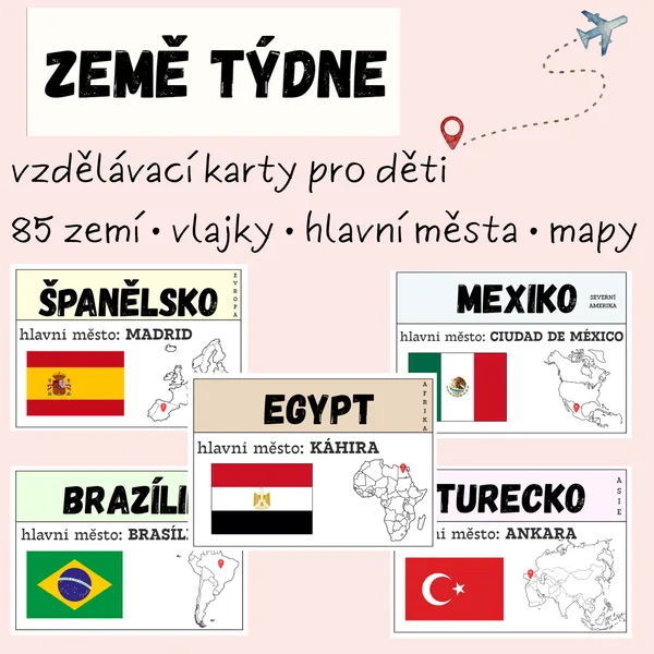 ZEMĚ TÝDNE - vzdělávací karty