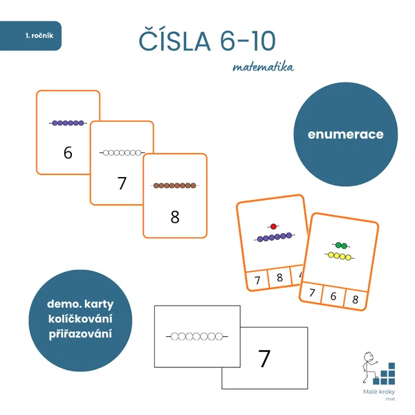 Čísla 6-10 (montessori perlový materiál)