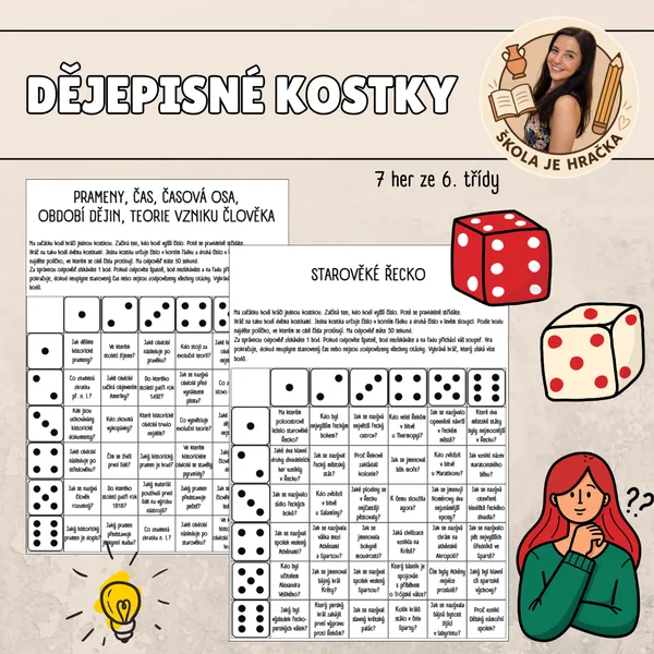 Dějepisné kostky - opakování 6. třídy