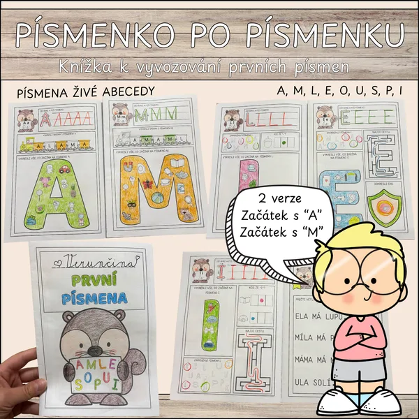 Písmenko po písmenku - vyvození prvních písmen (živá abeceda)