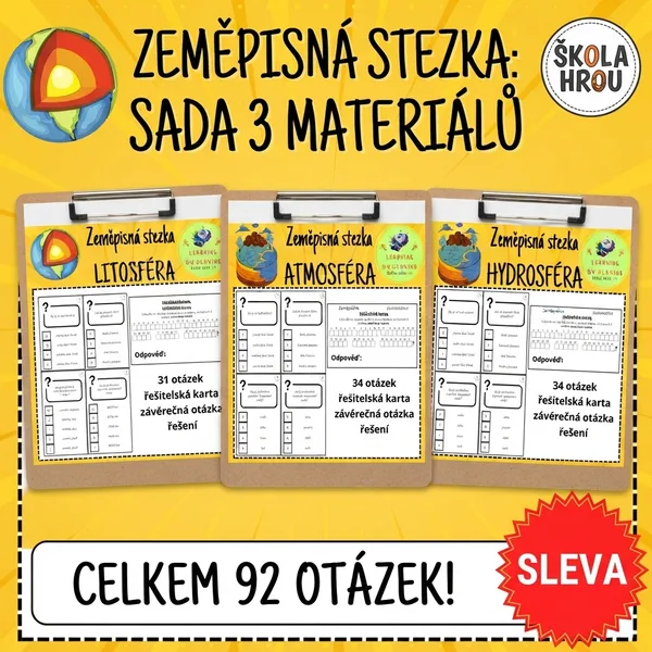 Atmosféra, hydrosféra, litosféra - Zeměpisné stezky