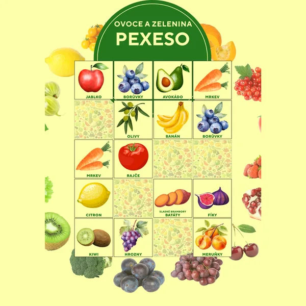 Ovoce a zelenina - pexeso