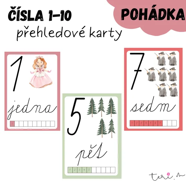 ČÍSLA 1-10 - pohádkové motivy