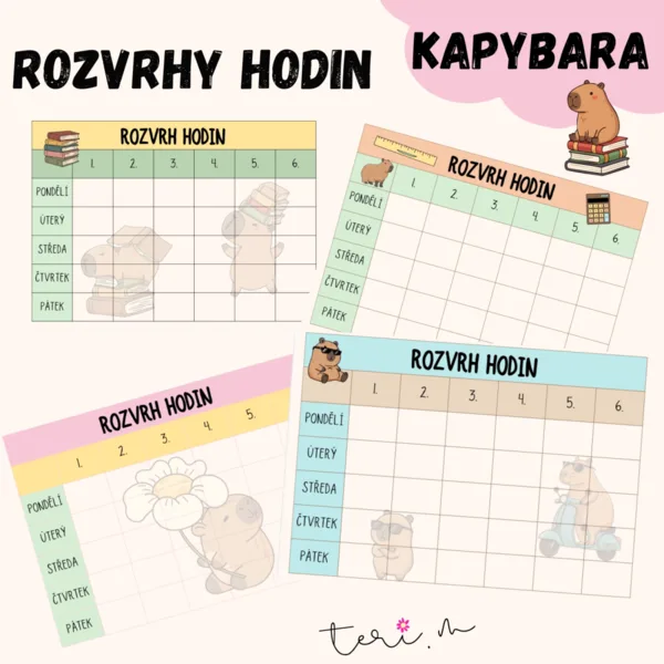 ROZVRHY HODIN - téma KAPYBARA
