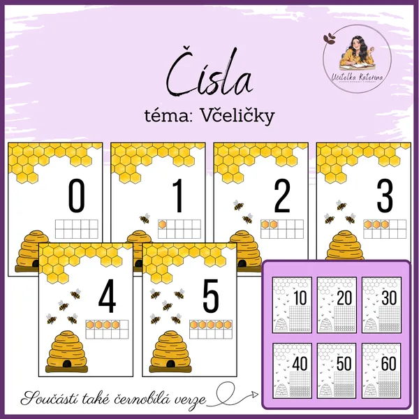 Čísla - téma včeličky