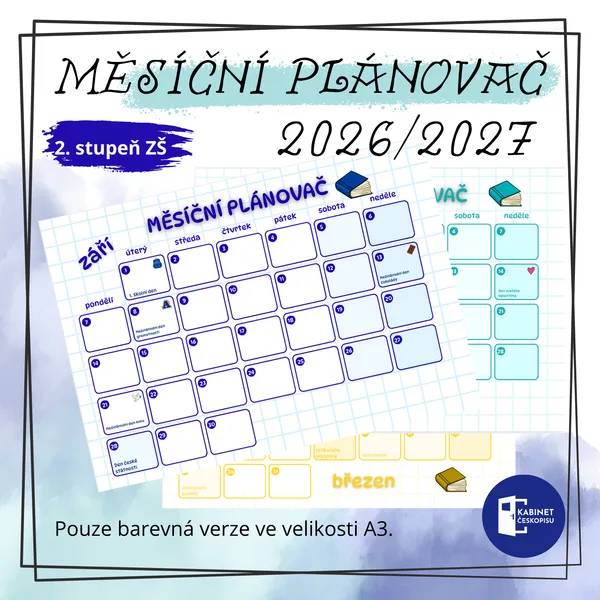 Měsíční plánovač 2026/2027