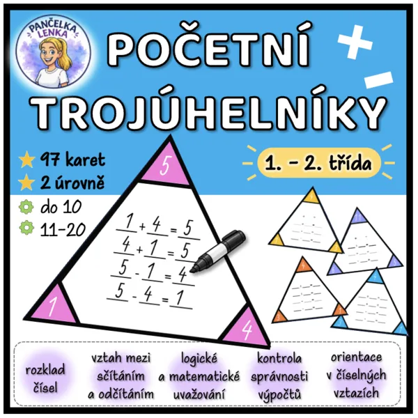 Trojúhelníky- počítání do 20