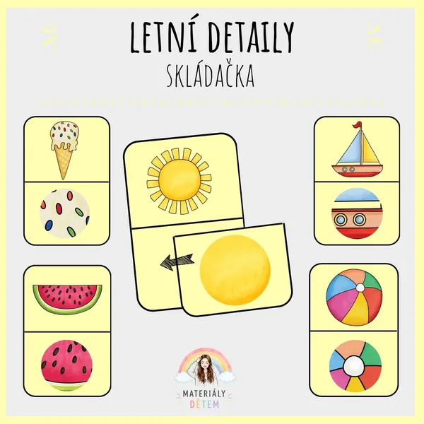 ☀️Letní detaily, skládačka☀️