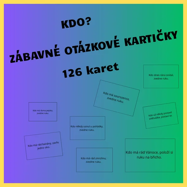 Zábavné otázkové kartičky