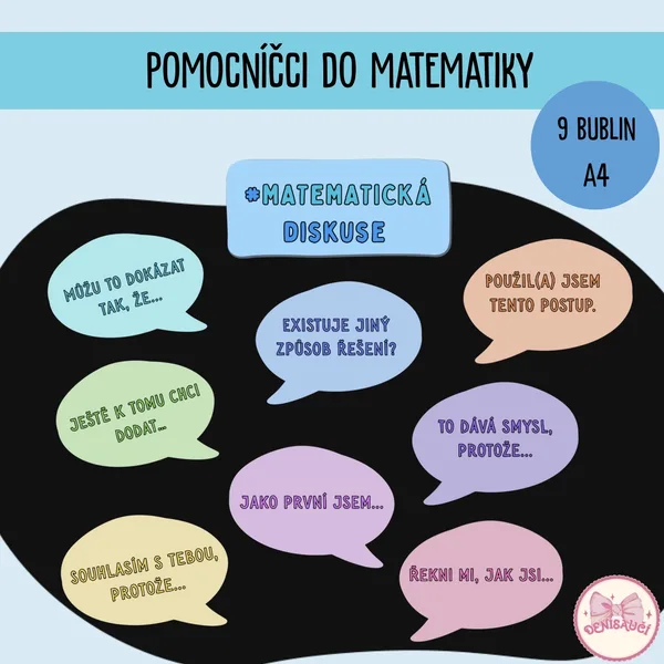 Pomocníčci do matematiky – Výzdoba a konverzační kartičky do třídy