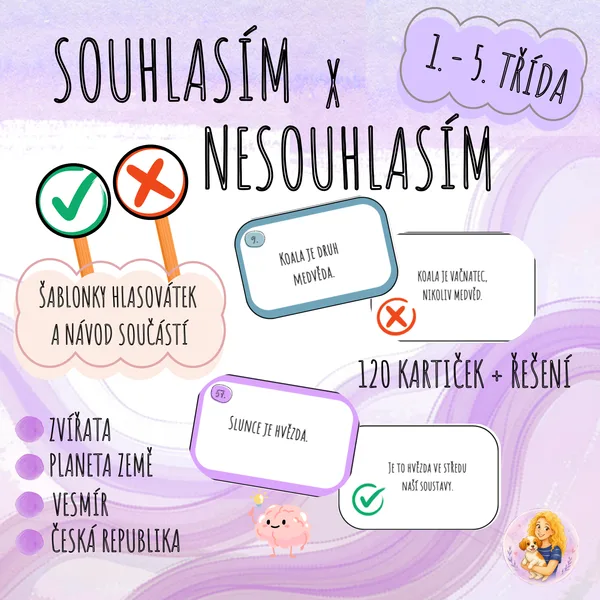 SOUHLASÍM × NESOUHLASÍM – 120 zábavných tvrzení | Brainbreak