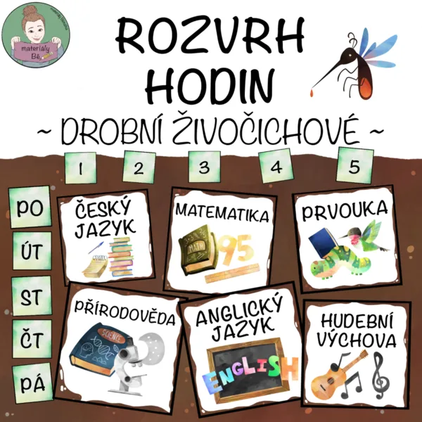 Drobní živočichové - rozvrh hodin