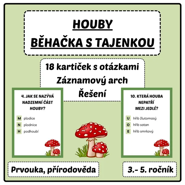 Houby - Běhačka s tajenkou