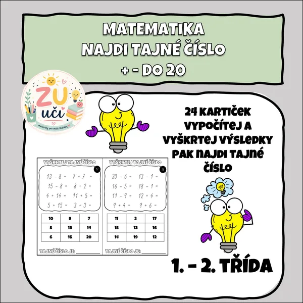 Najdi tajné číslo + - do 20