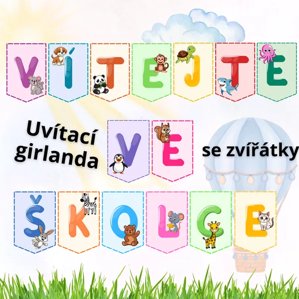 Uvítací girlanda do mateřské školy / Girlanda do MŠ