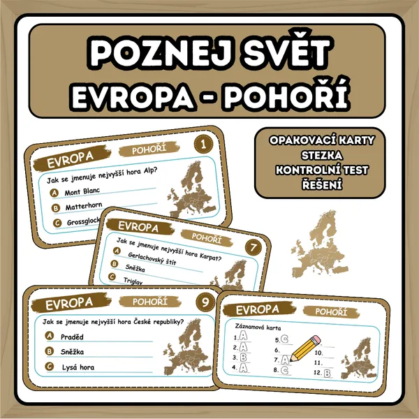 Poznej svět - Evropa pohoří